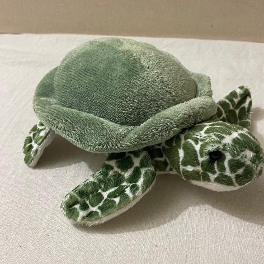 Douglas Cuddle Toys Green Sea Turtle Plush Stuffed Animal 7 inch 1567‎
